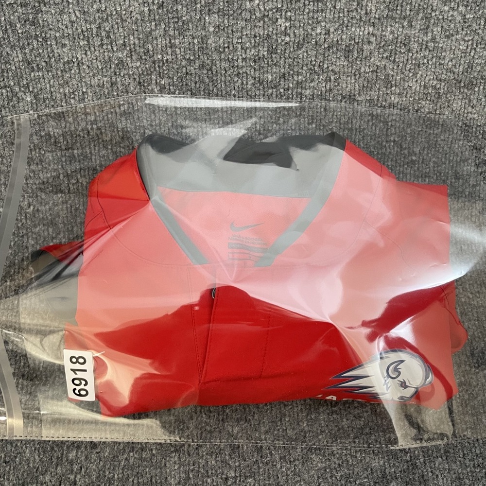 Utah Tech Baseball Pull Over Nike Shirt Mens Sz L Red Short Sleeve - Picture 14 of 14